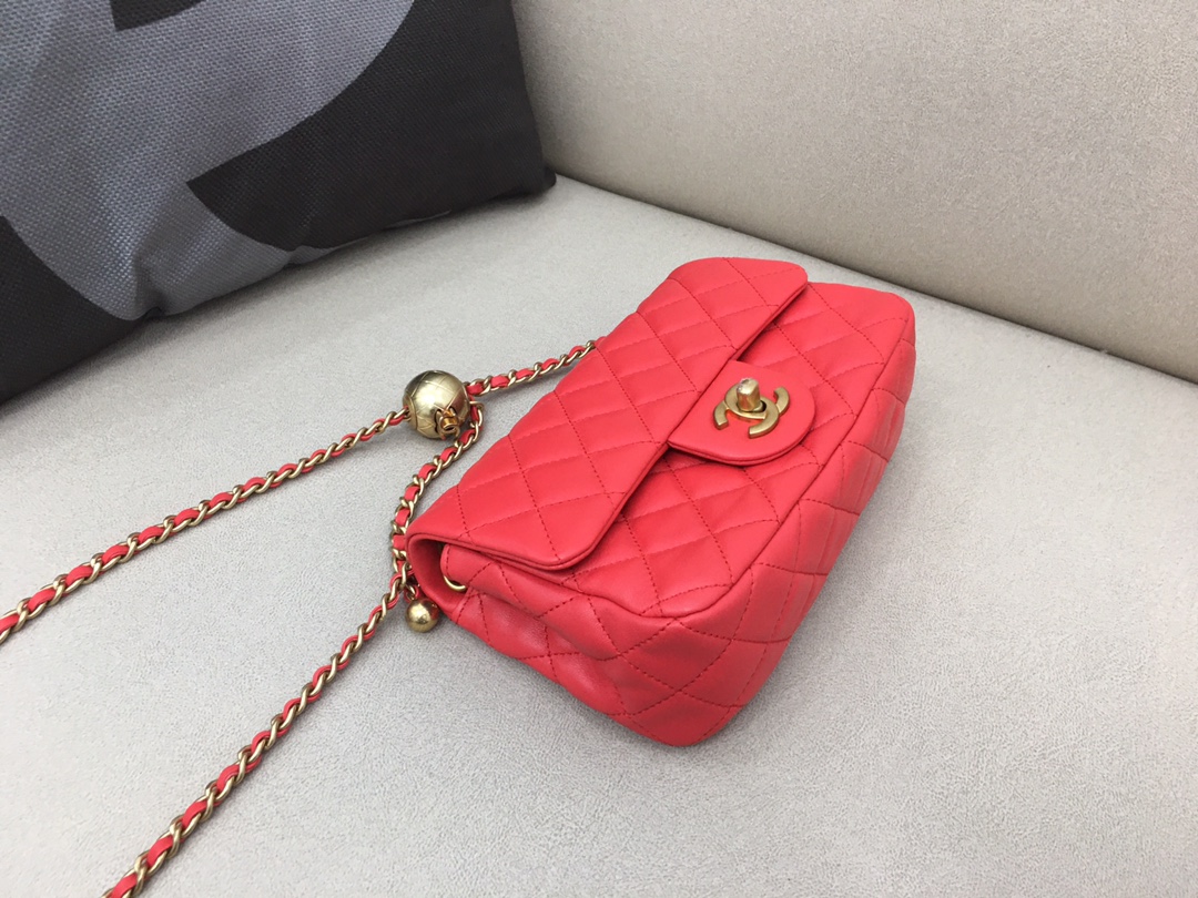 Small Classic Flap Lambskin Bag AS1787 Red